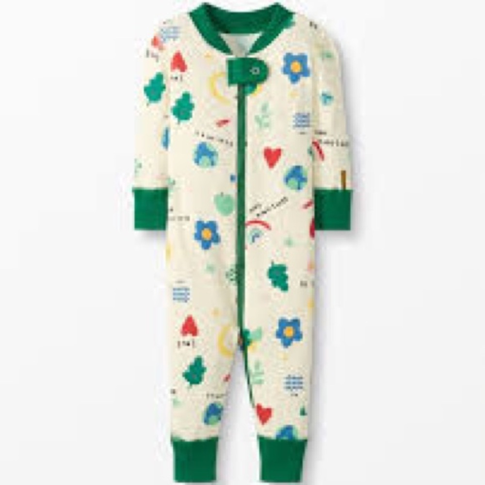 Hanna Andersson Nurture Nature Baby Zip Sleeper In Organic Cotton Size 3-6 M